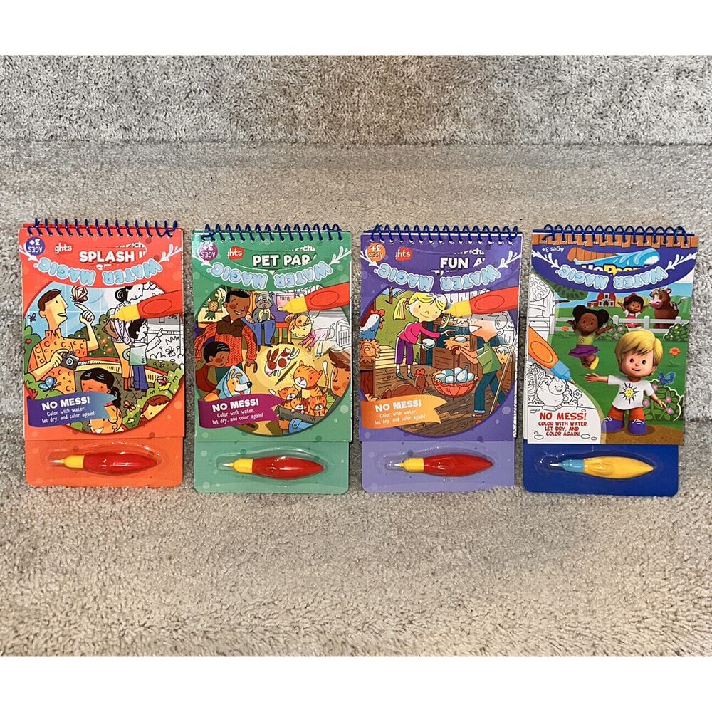 Kids Hidden Picture Water Magic Children Coloring Activity Color Book (4 PACK)